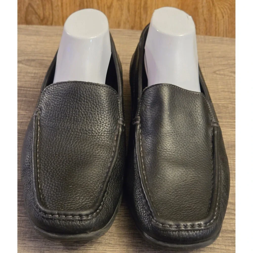 Florsheim Comfortech Leather Slip On‎ Loafer Shoes Mens Size 10 EEE Black